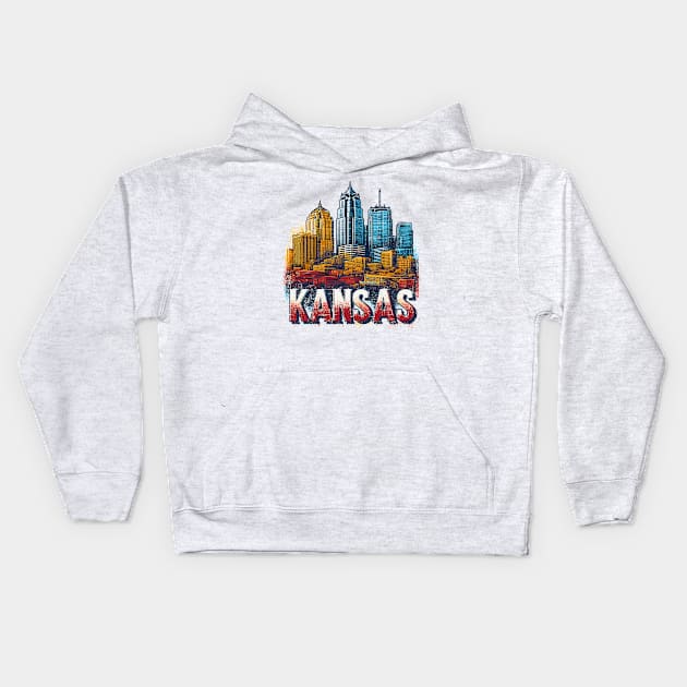 Kansas Kids Hoodie by Vehicles-Art